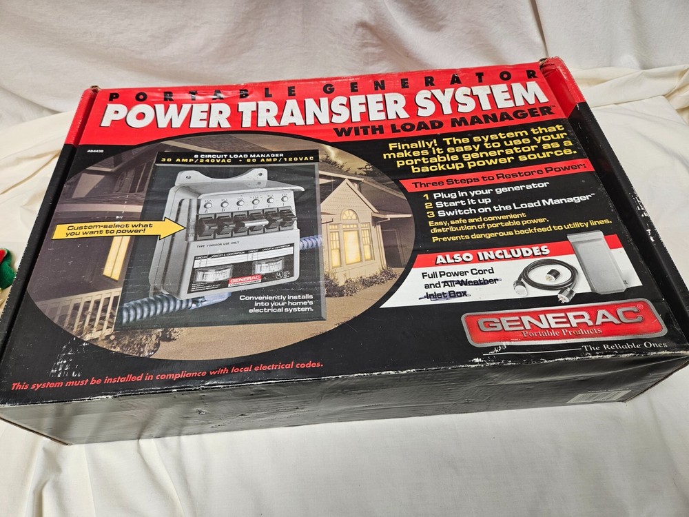 Generac Generator Power Transfer System With Load Manager -NO ALL WEATHER INLET