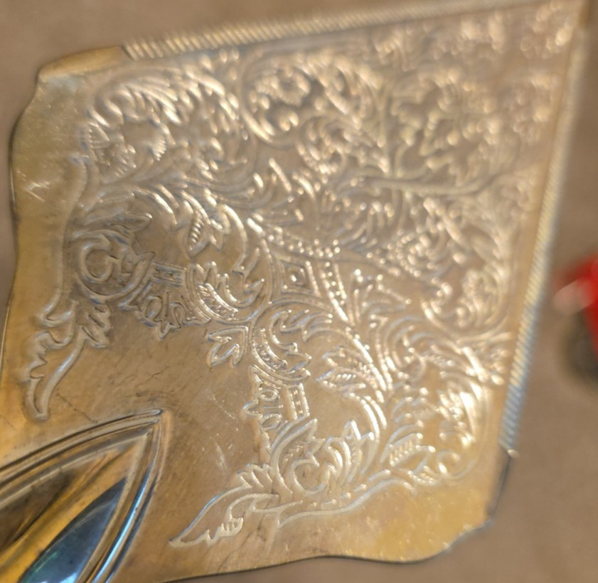 Silver-Plated Pie Server with Ornate Handle