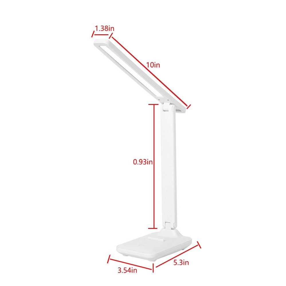 Dimmable LED Desk Light Touch Sensor Table Bedside Reading Lamp USB Rechargeable