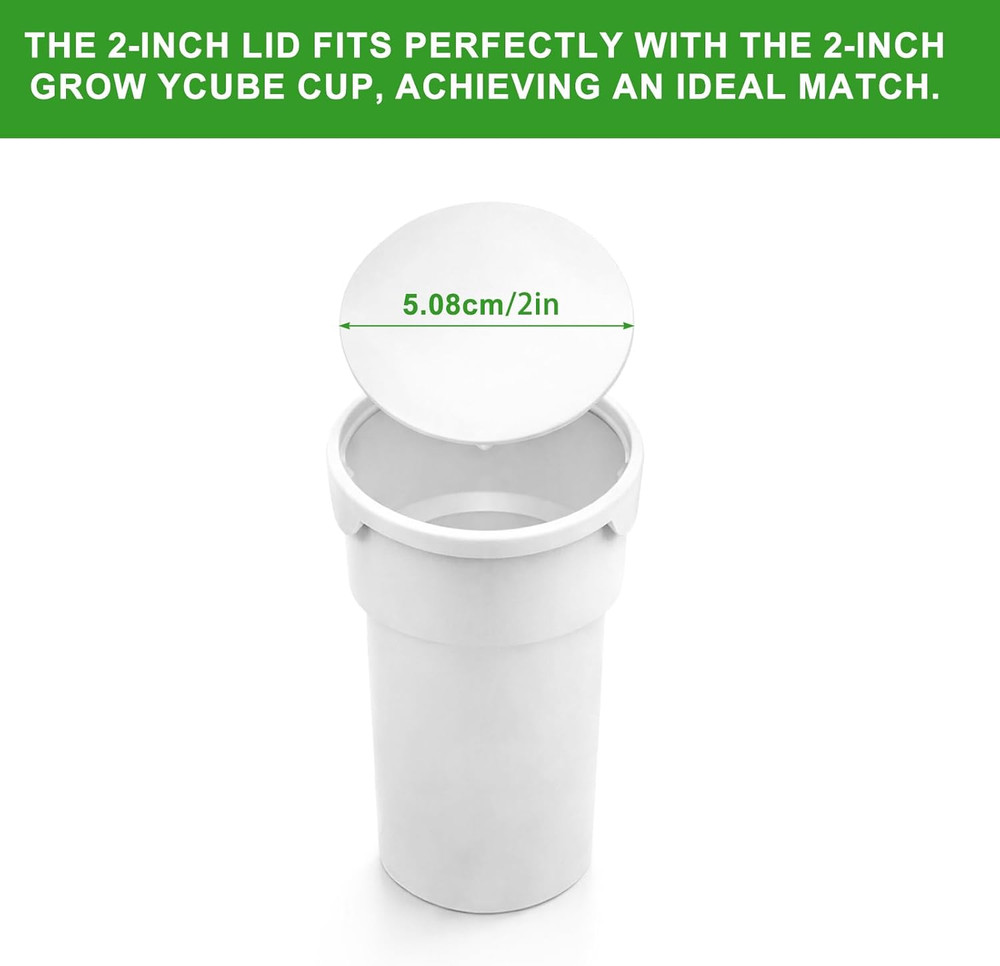 20 Pack Reusable Caps Compatible with Gardyn yPod Hydroponic System, 5.2cm/2