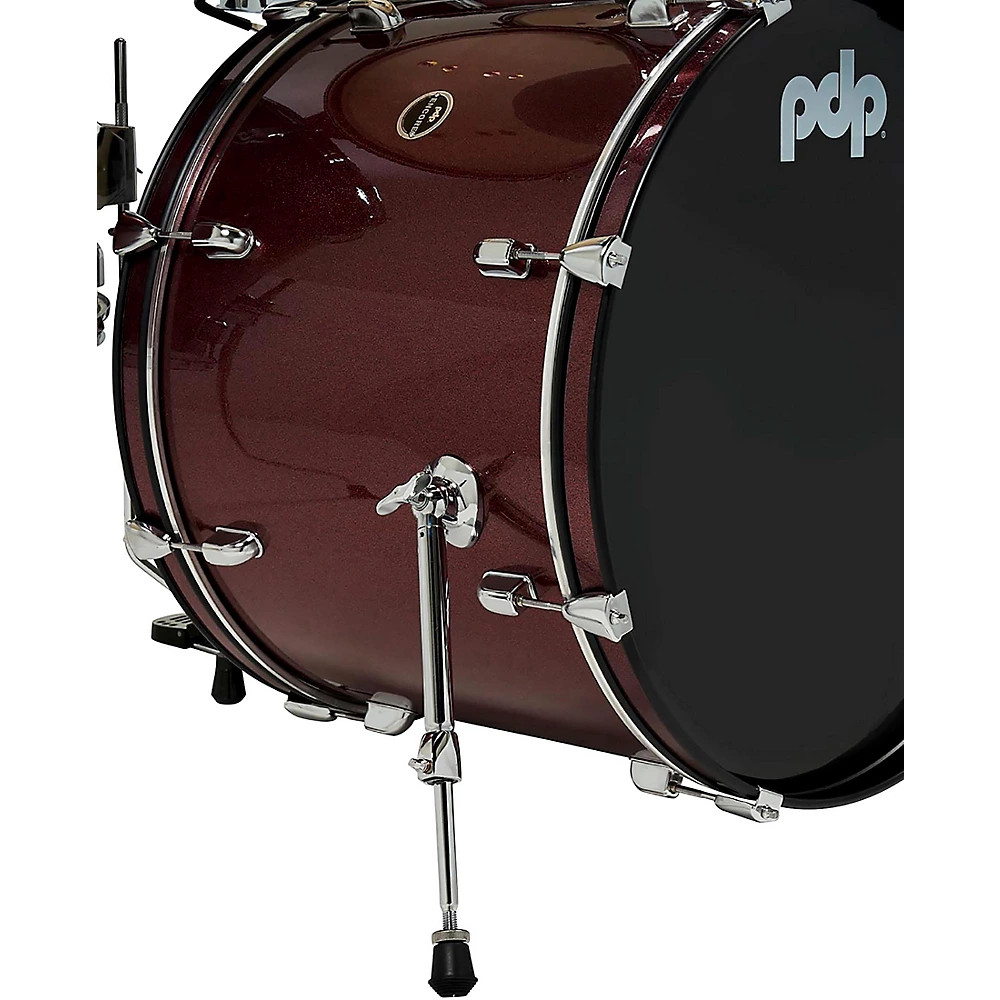PDP by DW Encore Complete 5-Piece Drum Set Chrome Hardware and Cymbals Ruby Red