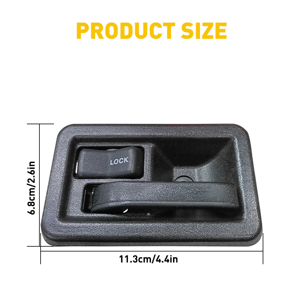 4X Inside Door Handle Front Left+Front Right For Jeep Wrangler 1987-2004 Black E