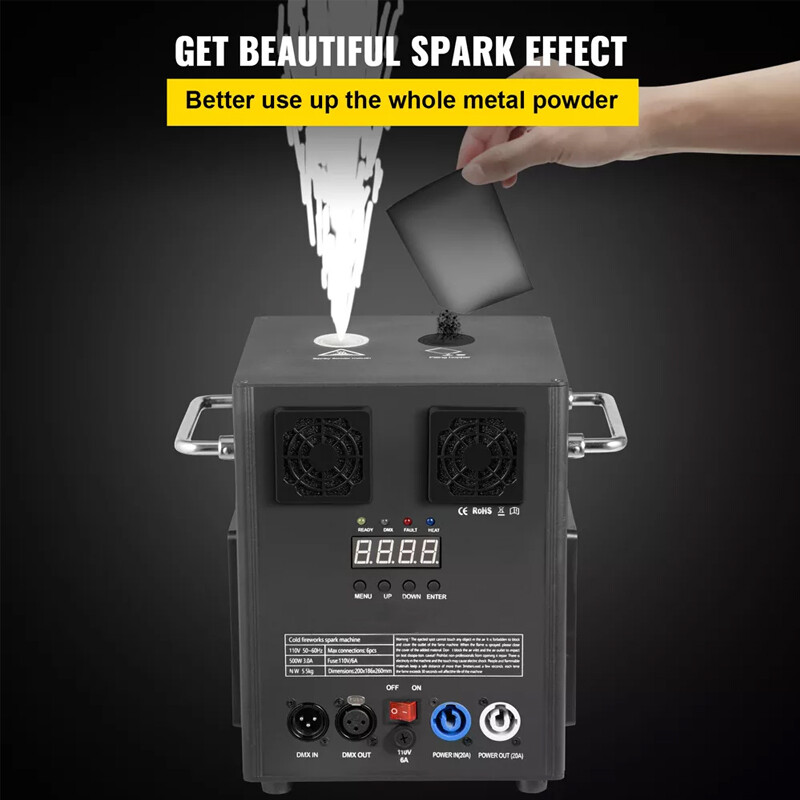1/2/4Pcs 700W Cold Spark Machine Firework Special Stage Effect Flame Effect DMX