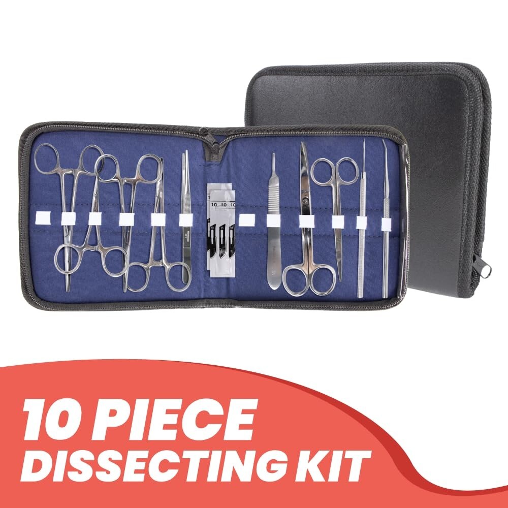 Dissecting Kit, 10 instruments, w/Case