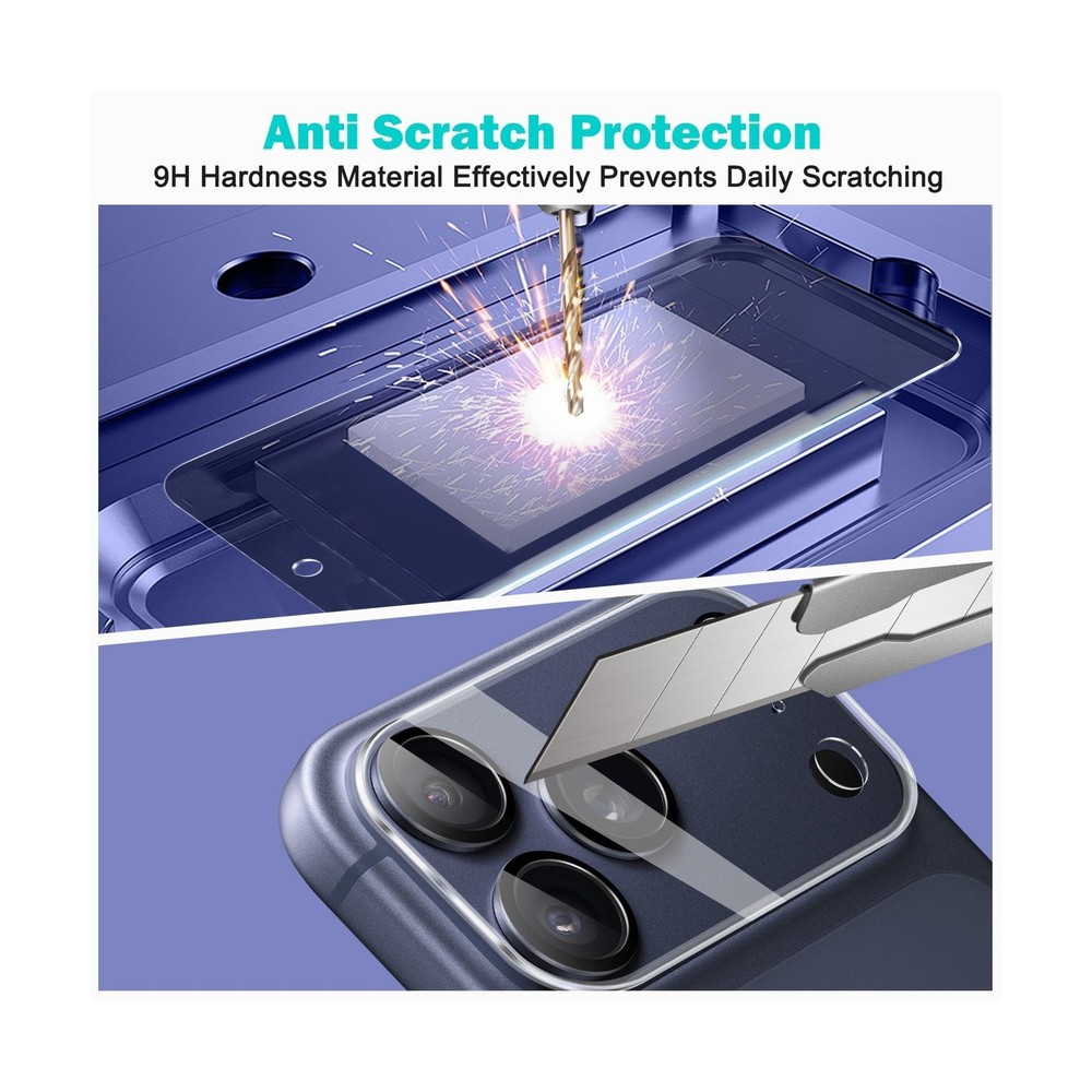 PEHAEL 3+3 Pack for iPhone 17 Pro Max Privacy Screen Protector with Camera Le...