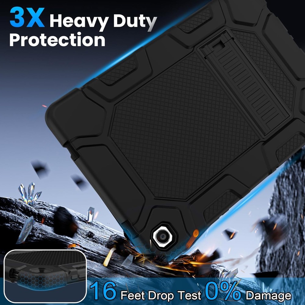 Rugged 3-Layer Shockproof Case with Kicks for Samsung Galaxy Tab A11+ 11
