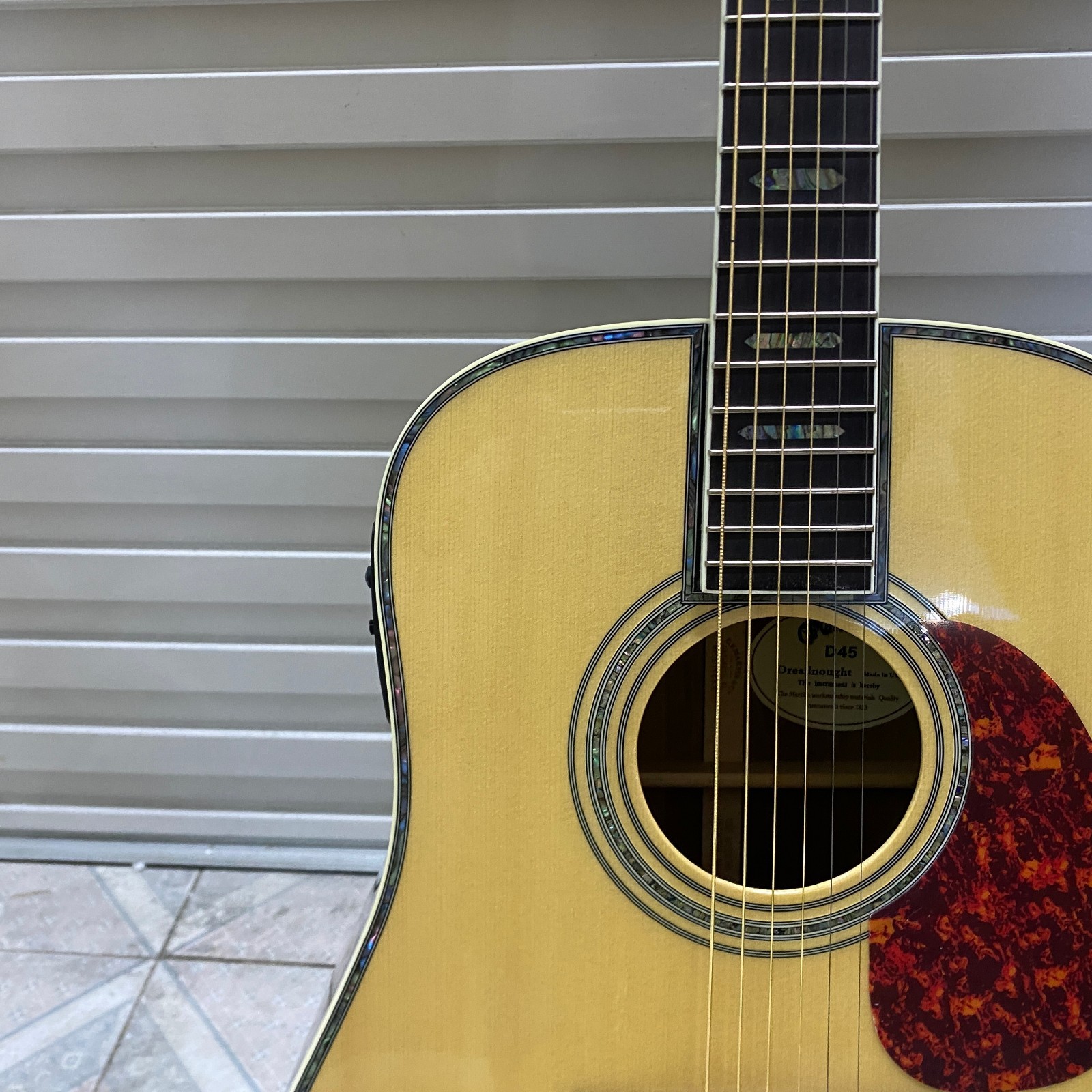 US stock ! D45 ACOUSTIC GUITAR with EQ Abalone Inlay 20 frets