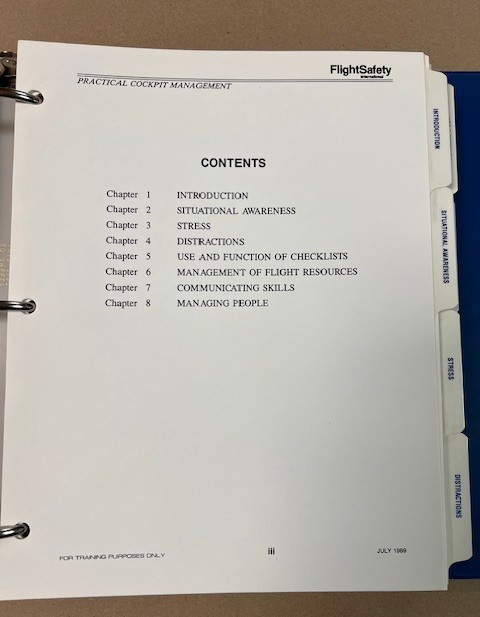 Professional Pilot Cockpit Resource Management Course -CRM