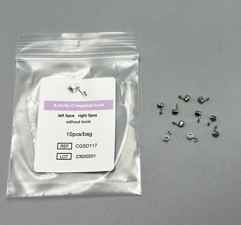 Dental Orthodontic Activity Crimpable Hooks Arch Wire Stop Locks Tool Left Right