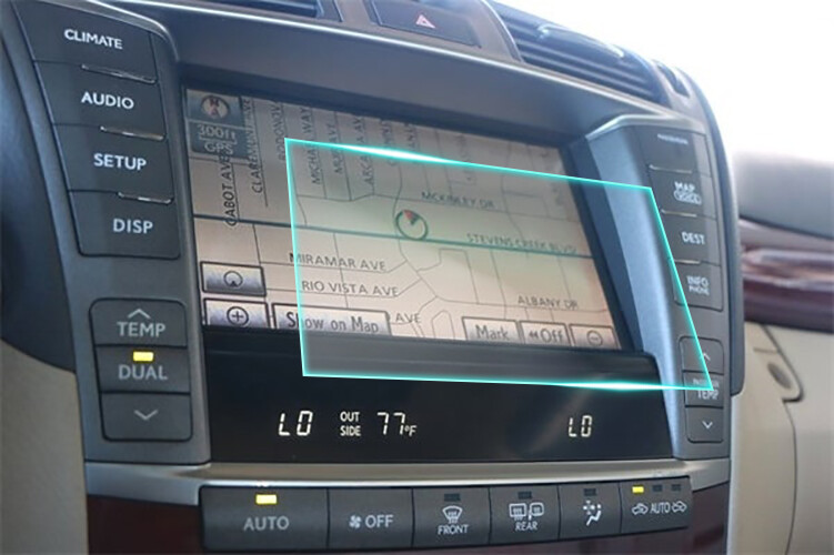 Crystal Clear Screen Protector for 2012 Lexus LS460 Vehicle Navigation