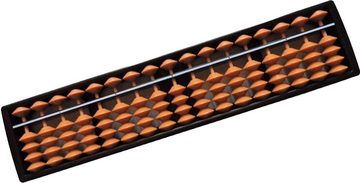 17 Digit Rods Automatic Clearing Button Abacus Japanese Soroban with Packaging
