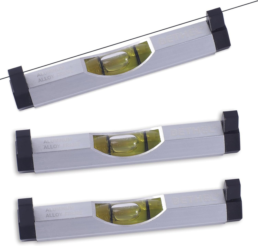 3 Packs Bubble Line Level String Tools, Aluminum Mini Leveler for Constructio...