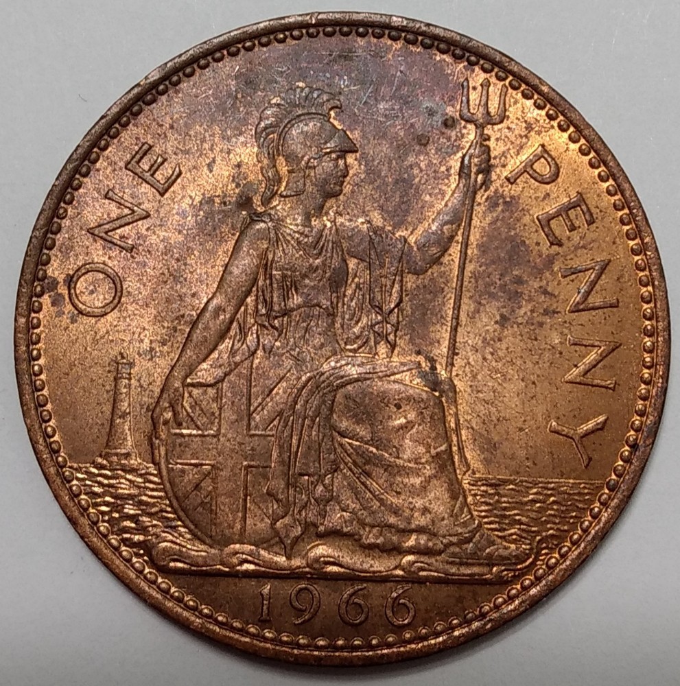 Great Britain 1966 Penny ~ Mint State ~ RB