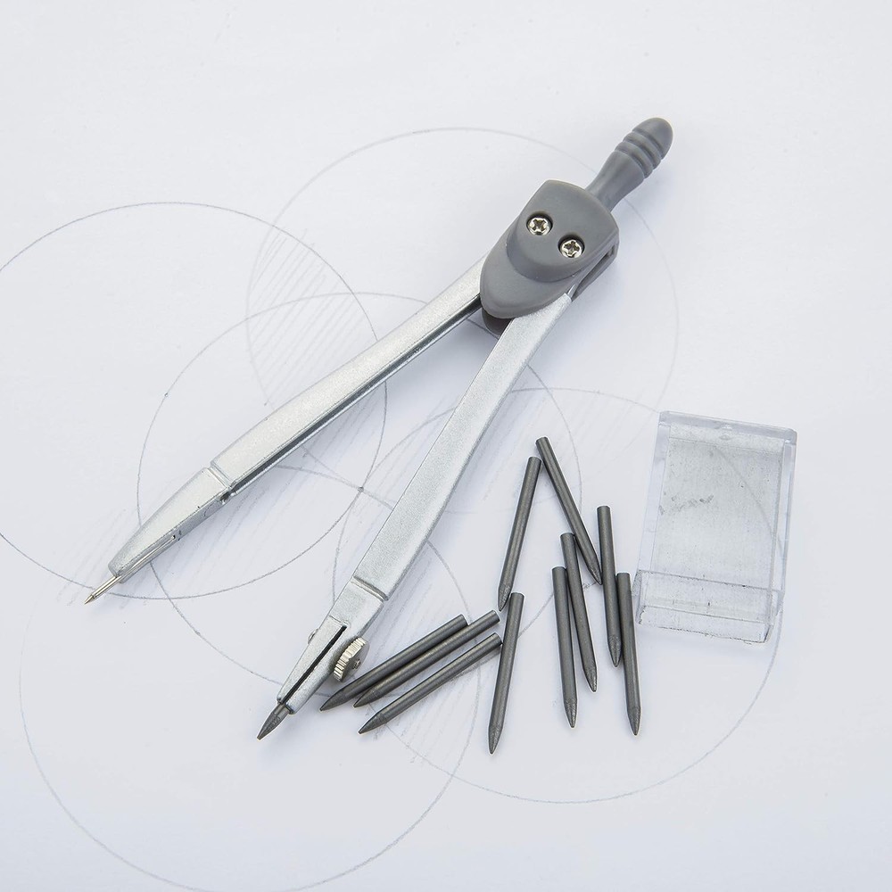 Mr. Pen- 100pcs 2mm Graphite Compass Leads for Drawing Circles, Geometry & Draft