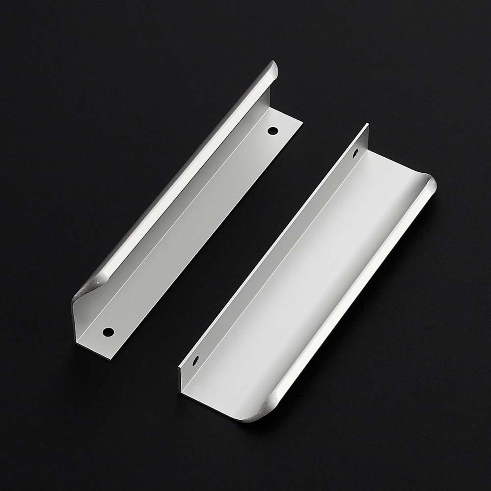 30 Pack Finger Pulls for Cabinets - 128mm/5in Hole Center Tab Handle, Silver ...