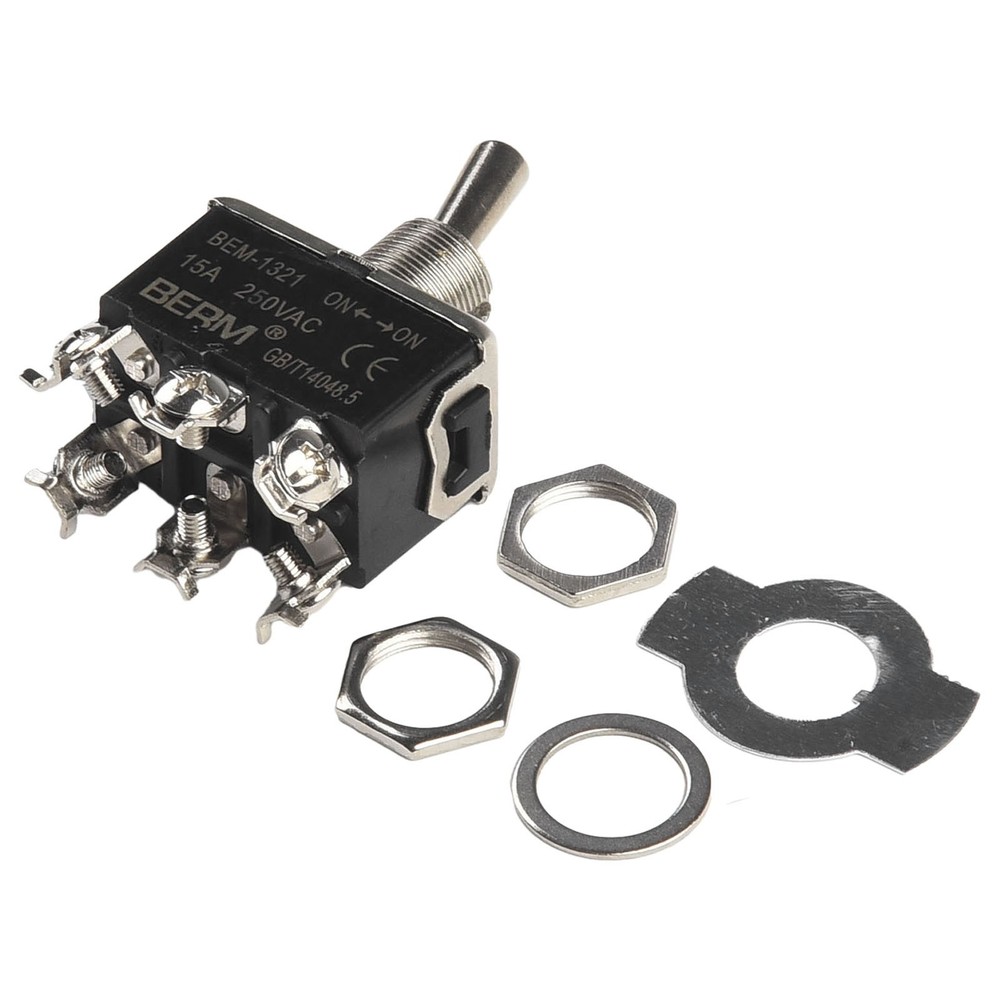 Tact Switch Button Switch 20A125VAC 500VDC 50m??max DOUBLE POLE ON/OFF/ON