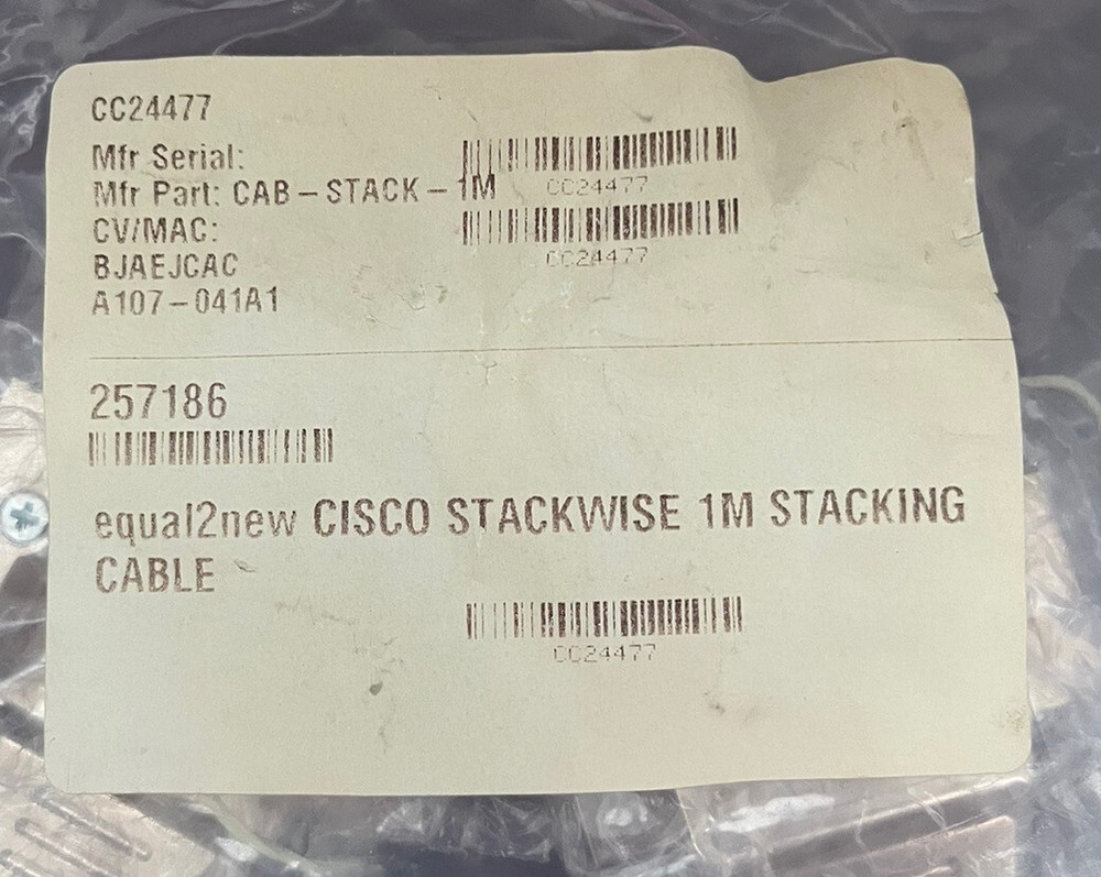 Genuine Cisco CAB-STACK-1M StackWise 1M Stacking Cable 72-2633-01 Brand New
