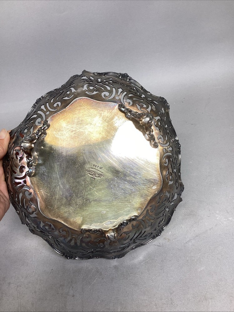 Reed & Barton Silverplate Pierced Footed Fruit Bowl #4865