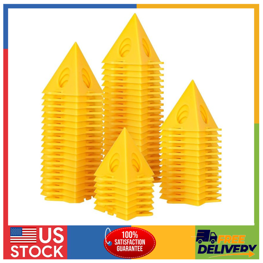 36 Pack Triangle Paint Stands Mini Cone Risers Support for Painting & Staining