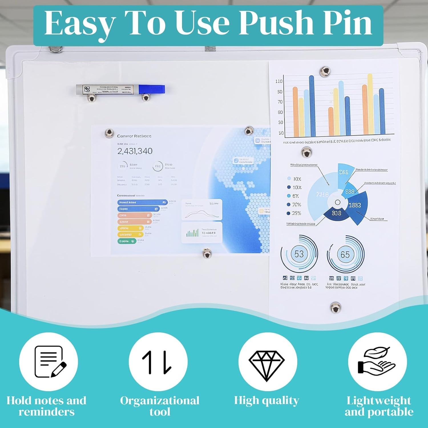 20x Fridge Magnets For Whiteboard Refrigerator Magnets Small&Strong Metal Magnet