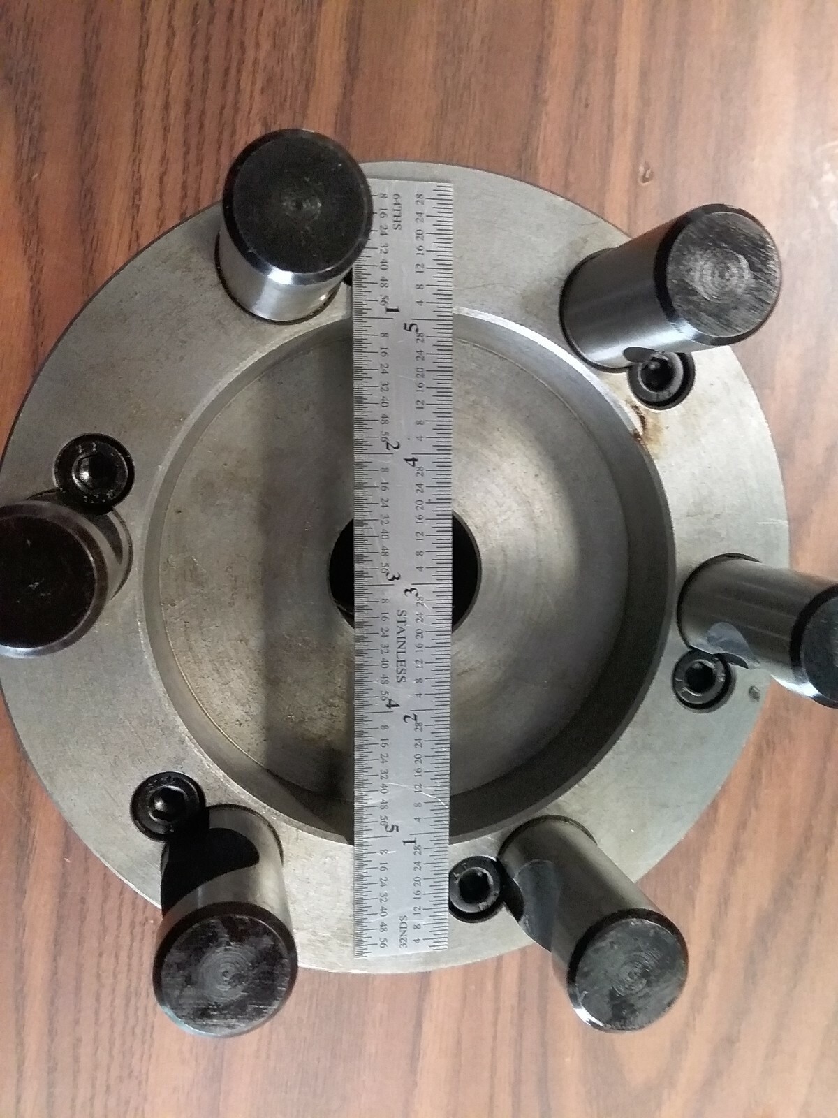 5C Collet Chuck with Integral D1-6, D6 Cam Lock Mount 5" Diameter Chuck #5C-05D6