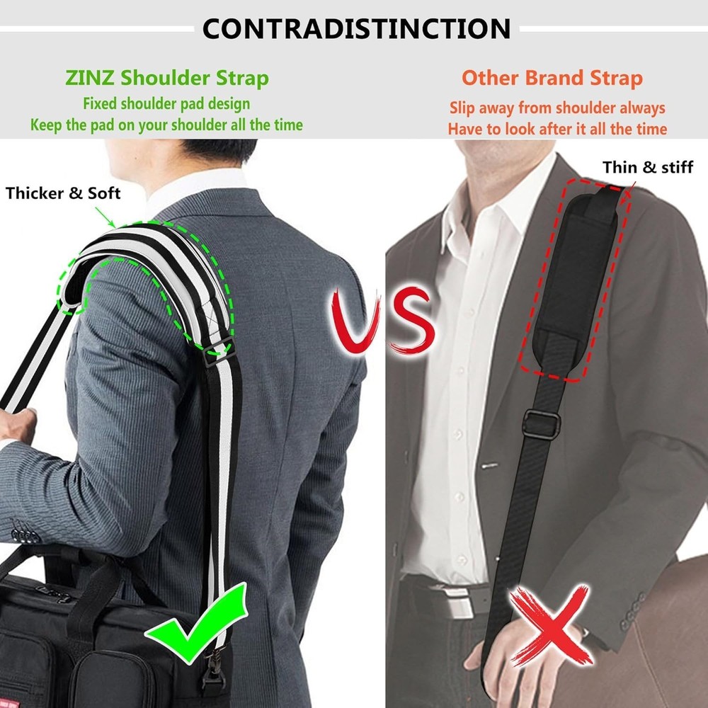 Bag Shoulder Strap, Padded Adjustable Shoulder Strap Replacement