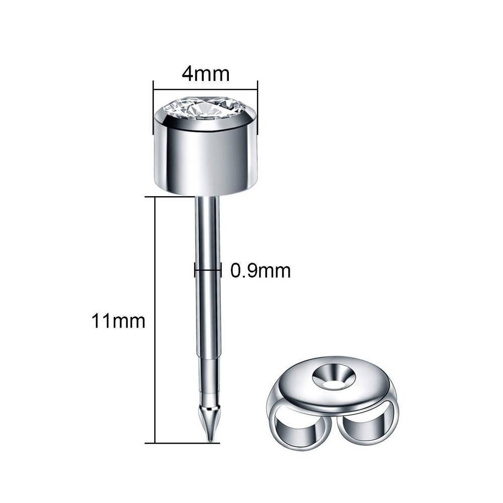 Ear Piercing Gun Kits, 8 Pcs Earring Unit Kit with Stud 4.0mm