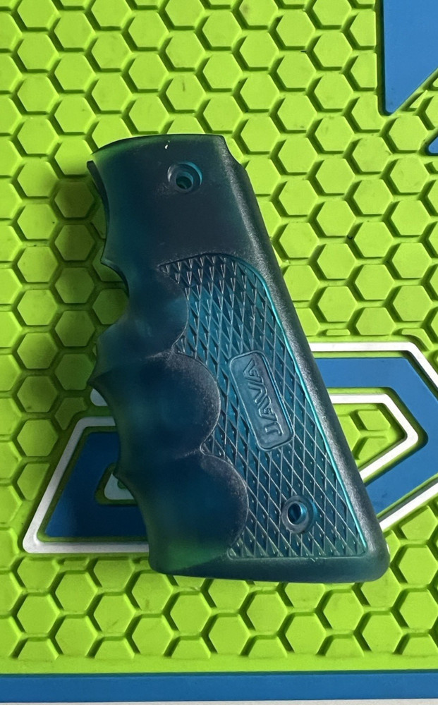 JAVA SPYDER KINGMAN PAINTBALL MARKER 45* GRIPS - TRANSPARENT BLUE