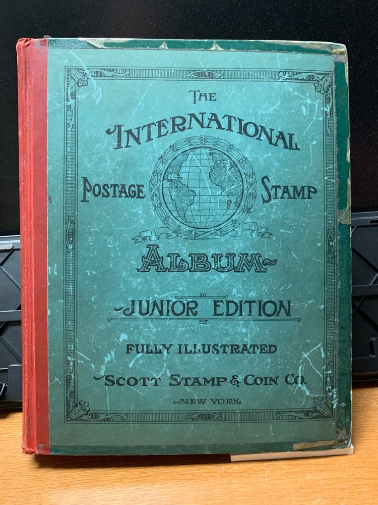 Scott International  Jr Stamp Album 1939 edition Complete w 200+ Great Stamps |