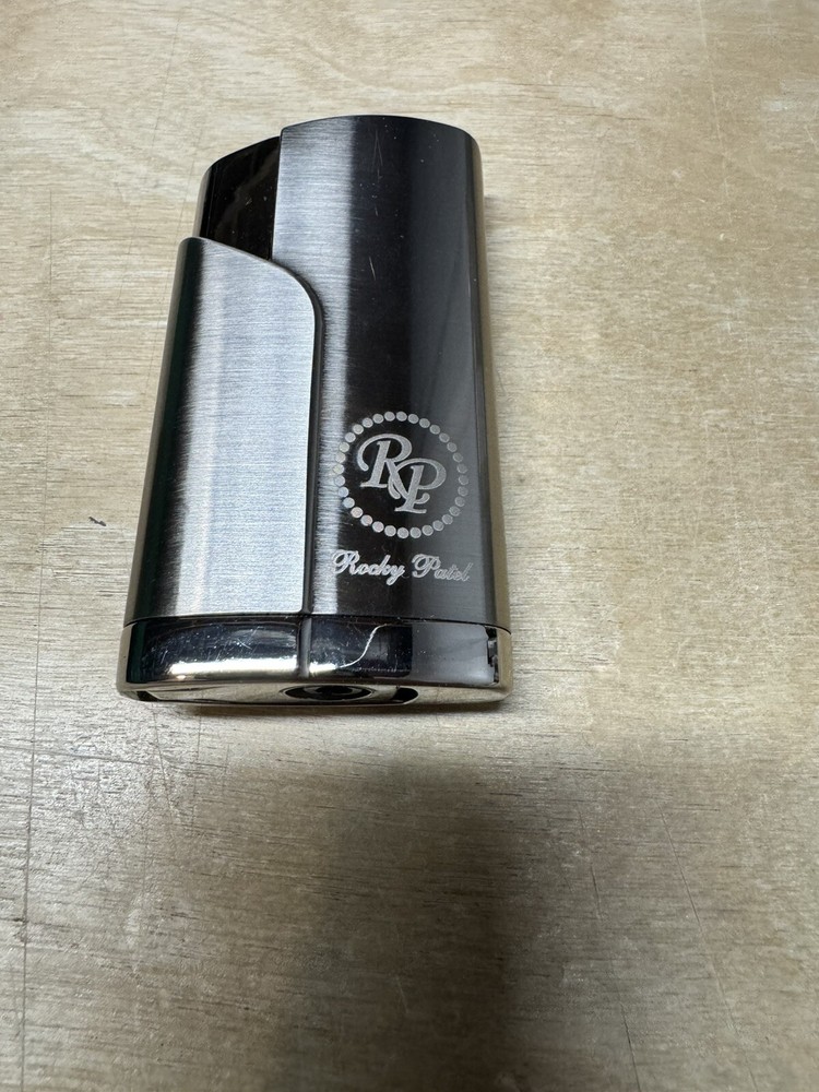 Rocky Patel Esquire Inline Triple Jet Lighter - Silver - New