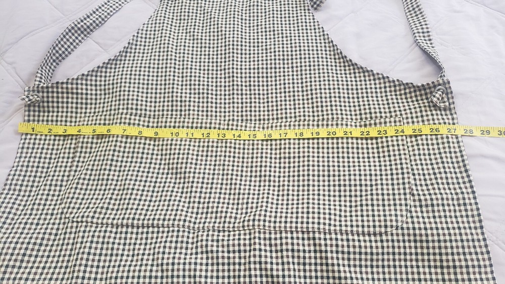 Vintage Brown Checkered Adjustable Apron