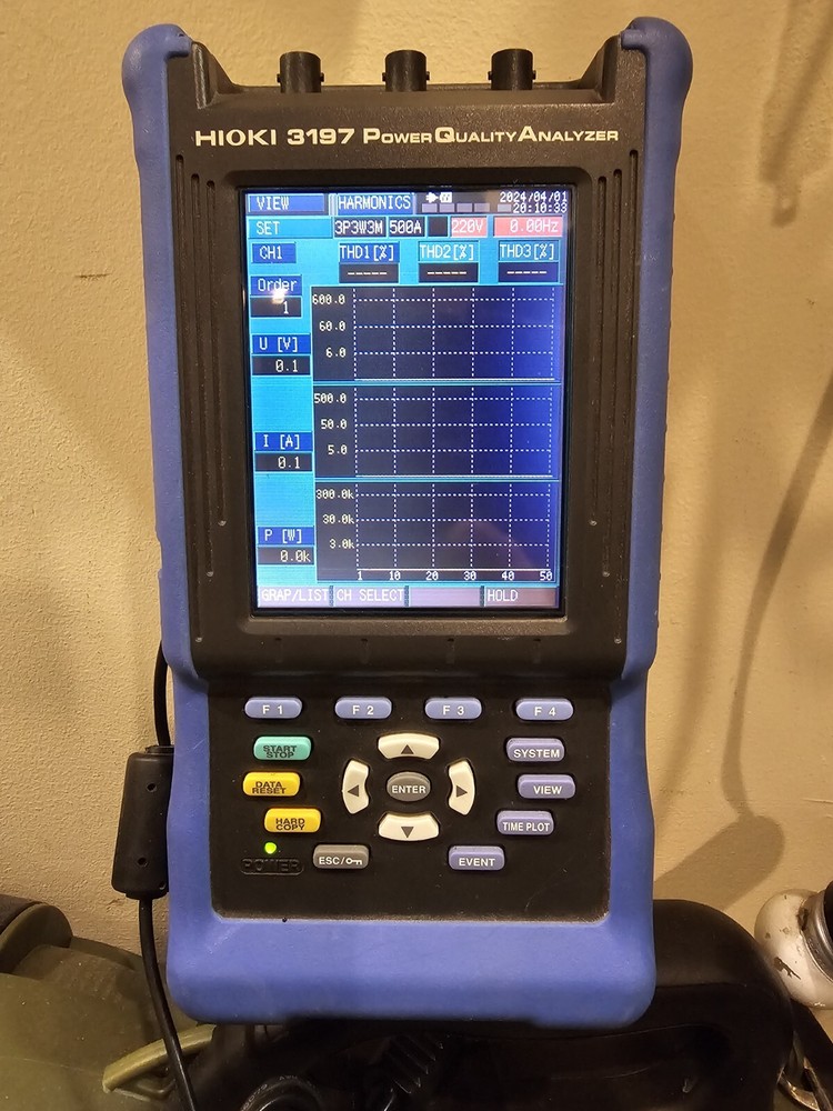 Hioki 3197 Three Phase HandHeld Power Quality Analyzer Meter MINT