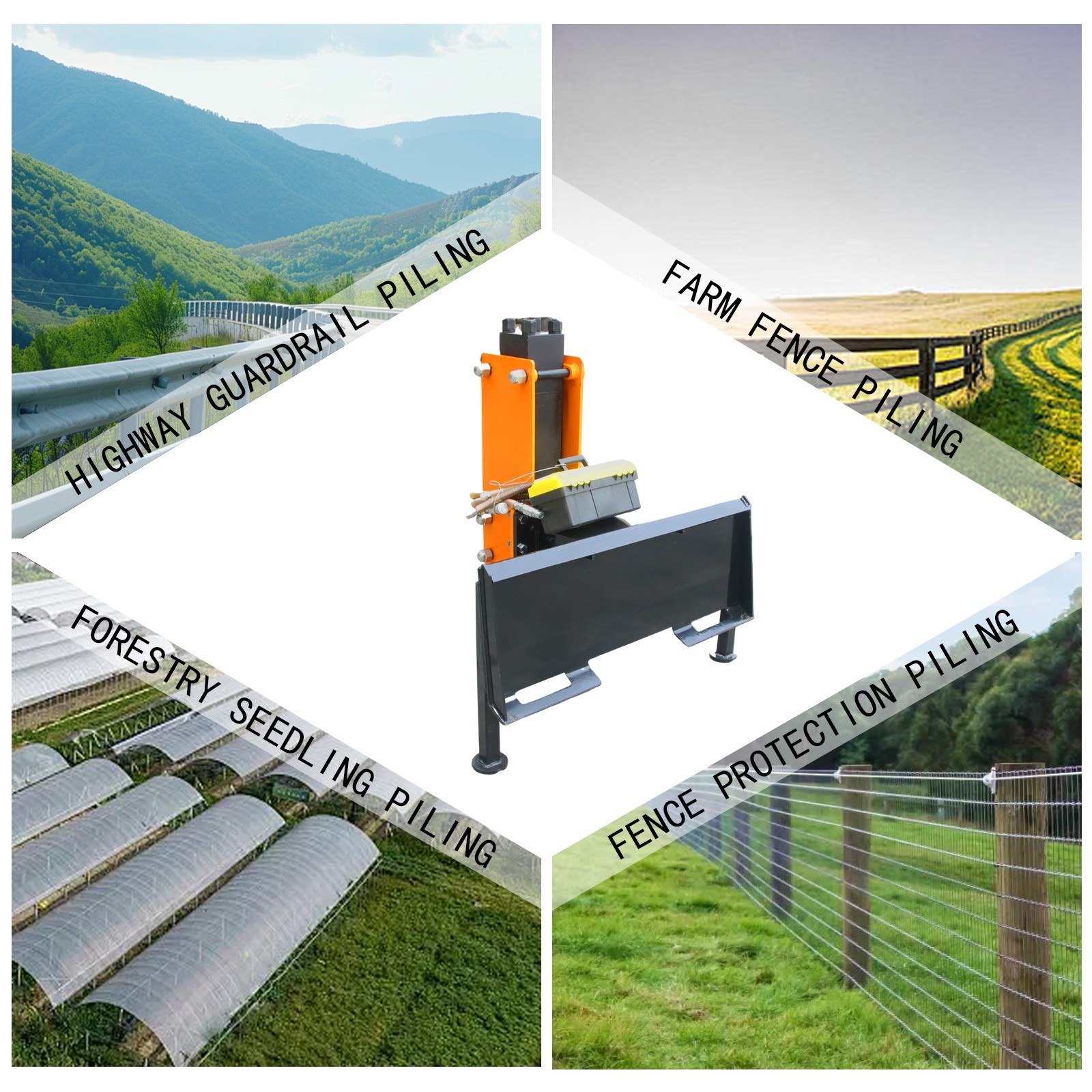 Hydraulic Pile Hammer - 675kg Impact, 420kg Weight, 620-1150 BPM, 21MPa Pressure