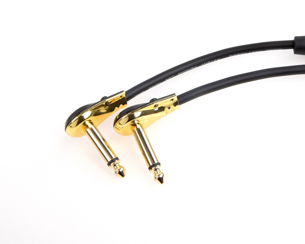 2-Pack Mogami 2524 Pedal Effects, Single Angle Patch cable Gold connectors