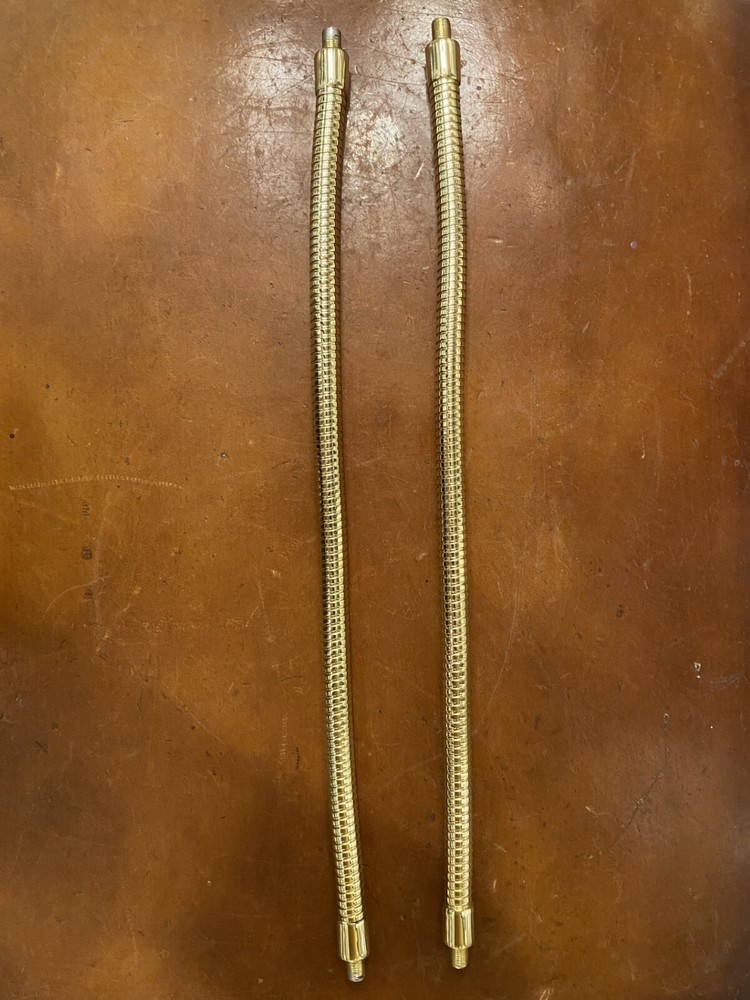 19 Inch Brass Plated Gooseneck with 1/8 IPS Threading