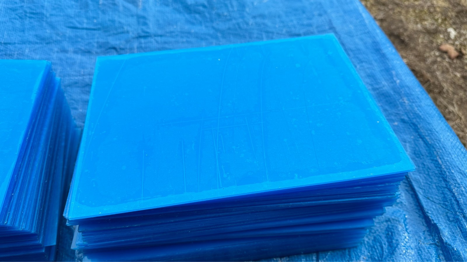 Lot of 102 New Sheets of 10-7/8" x 7-7/8" Acrylic Clear Plexiglass Plexi