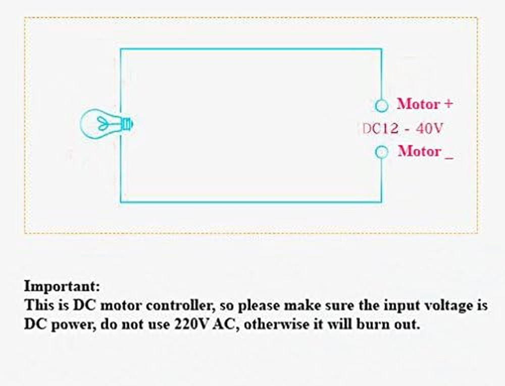 12V~40V 10A PWM DC Motor Speed Control Switch Controller Voltage Regulator Dimme