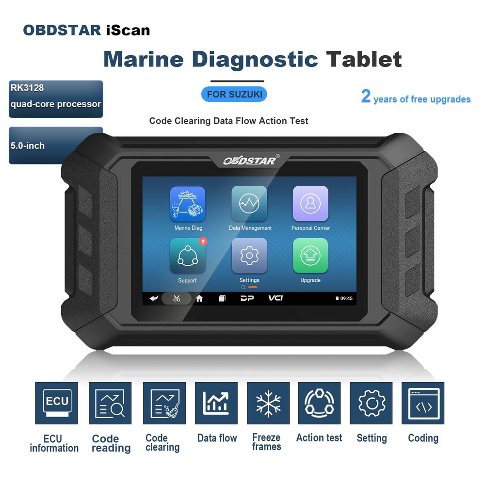 OBDSTAR ISCAN For SUZUKI Marine Diagnostic Tablet Code Clearing Action Test US