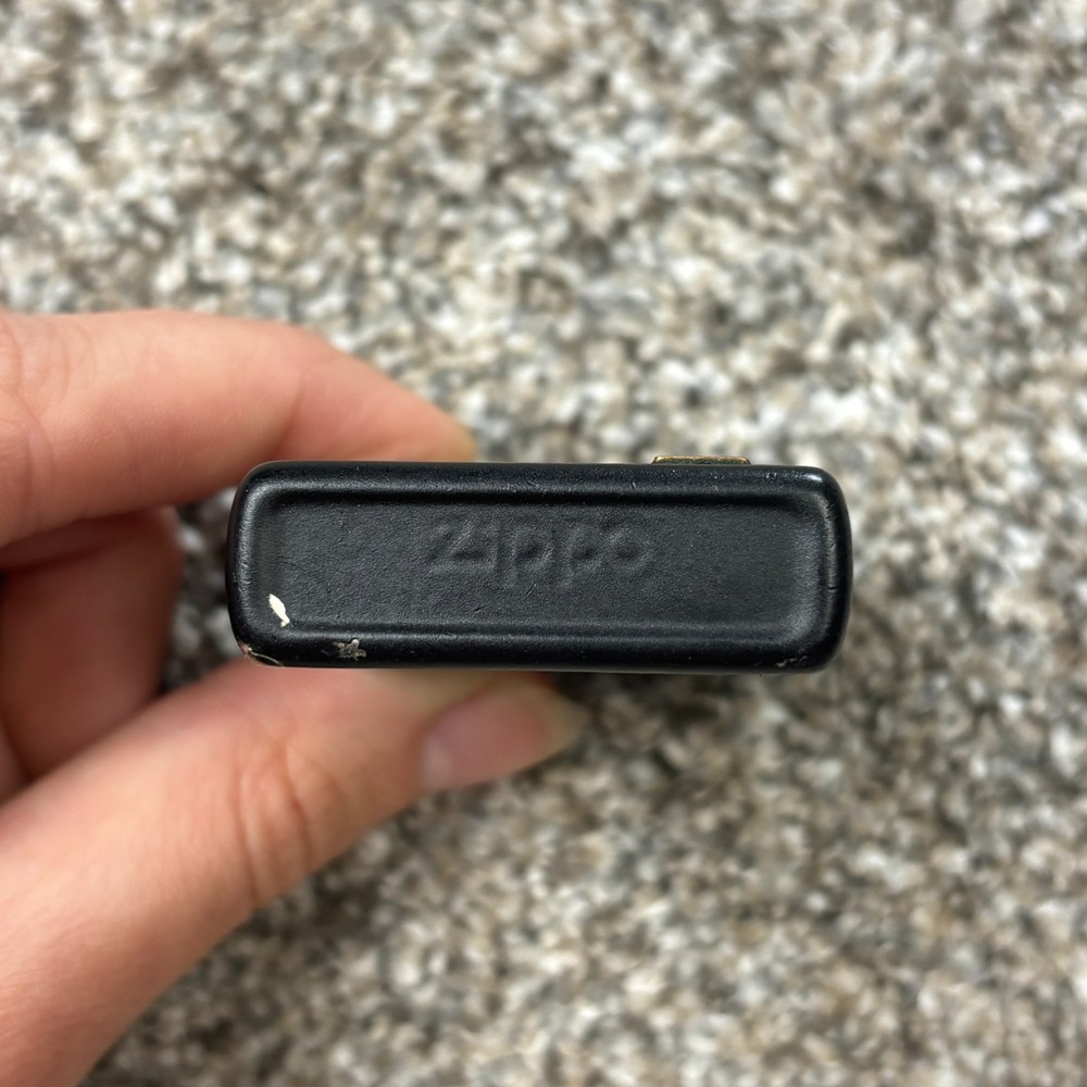 1996 Engraved Zippo Lighter Black and Gold Initials JGB