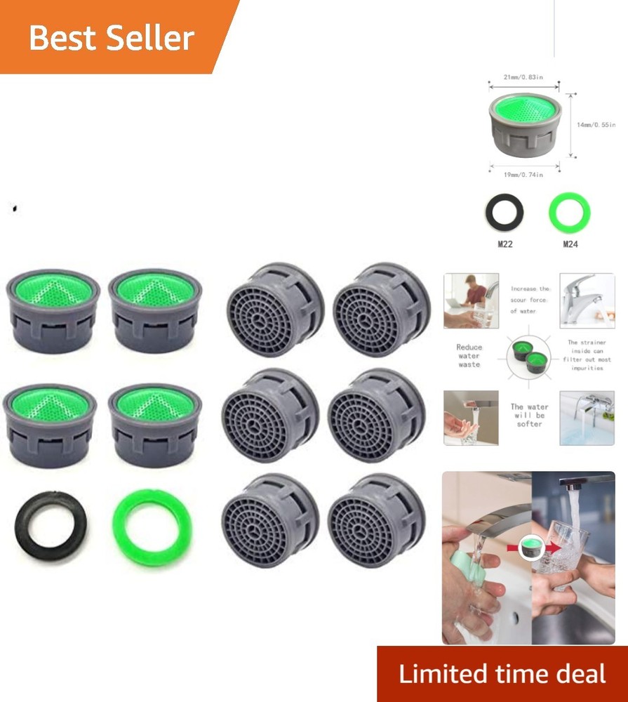 Durable Abs Sink Aerators - Impurity Filtering & Efficient Water Flow, 10 Pack