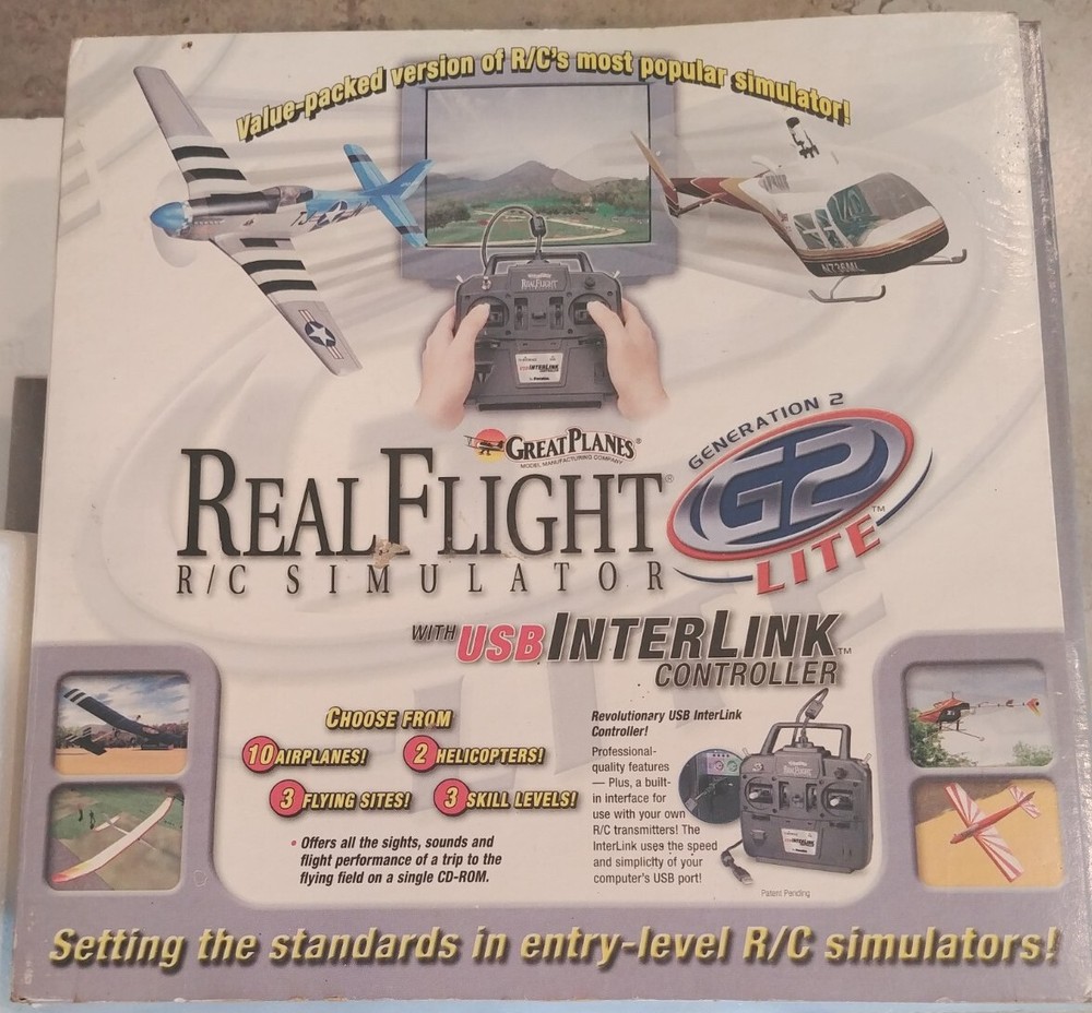 Great Planes Real Flight G2 Lite R/C Simulator /USB Interlink controller