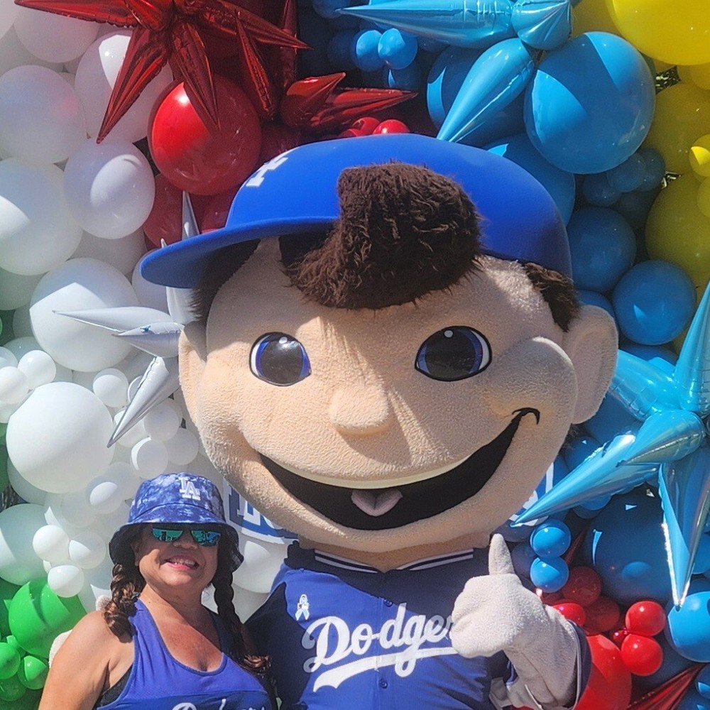 LA Dodgers Blue tie dye bucket hat