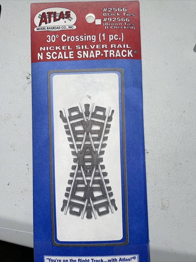 Atlas #2566 30 Degree Crossing Track - N Scale - Code 80 Rails •