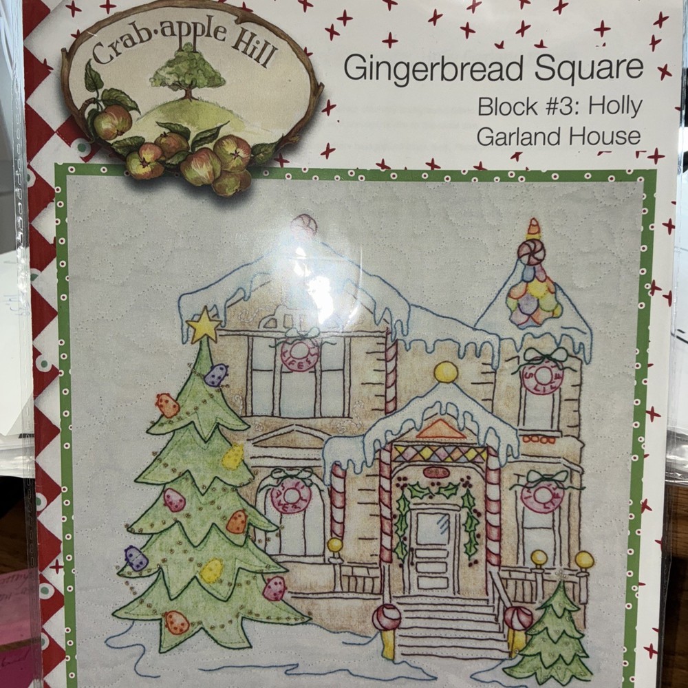 Gingerbread Square Stitching patterns -8 CAH Patterns Pre~owned As Is