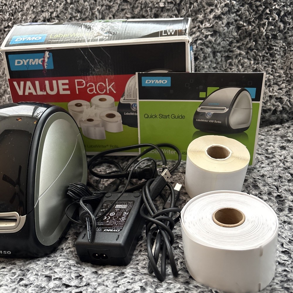 Dymo LabelWriter 450 Printer Value Pack With Labels Preowned Works