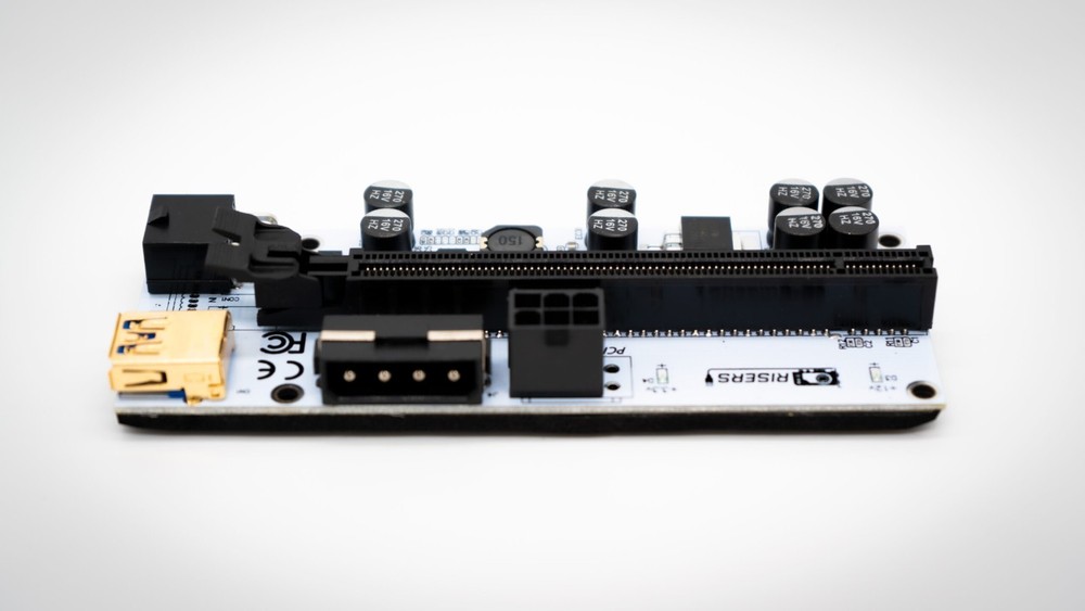 GPURISERS GPU RISERS 8 CAPACITOR 6 PACK RISERS PCI-E Board