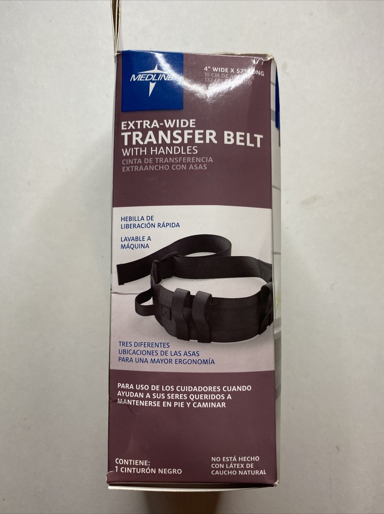 Medline Extra-wide Transfer Belt With Handles OPEN BOX