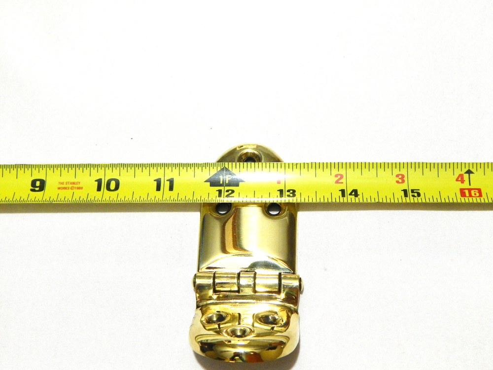 Vintage Ice Box Hardware Hinge Brass Heavy Brass Pair