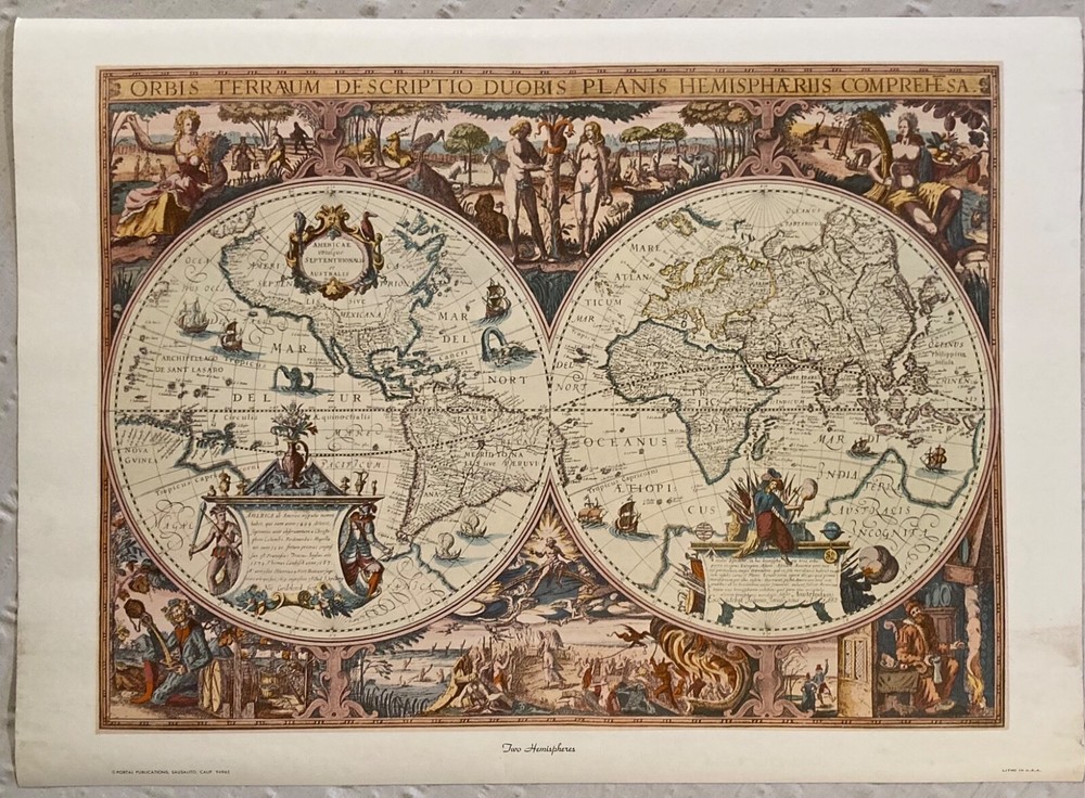 Two Hemispheres 1971 Matte Poster Portal Publications Sausalito California