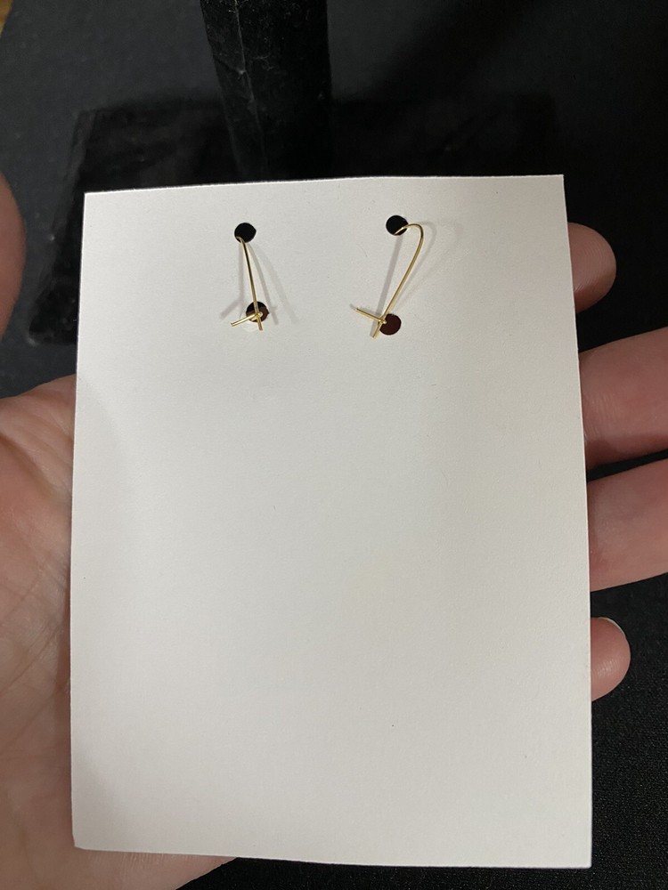 Hand beaded artisan dangle earrings pierced seed bead